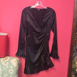 Elegant Black Wrap Dress